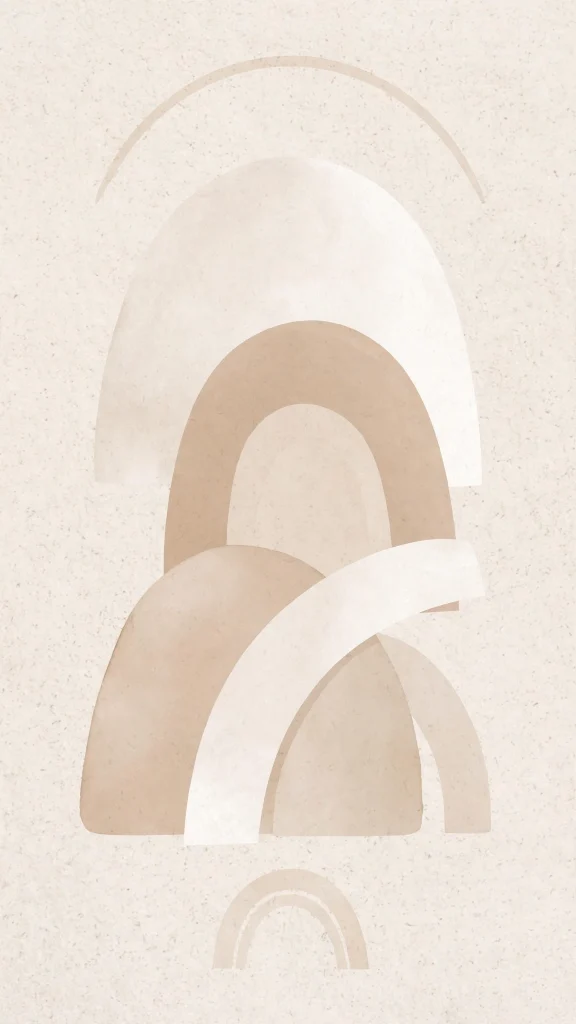 Minimal arch shapes in beige and white