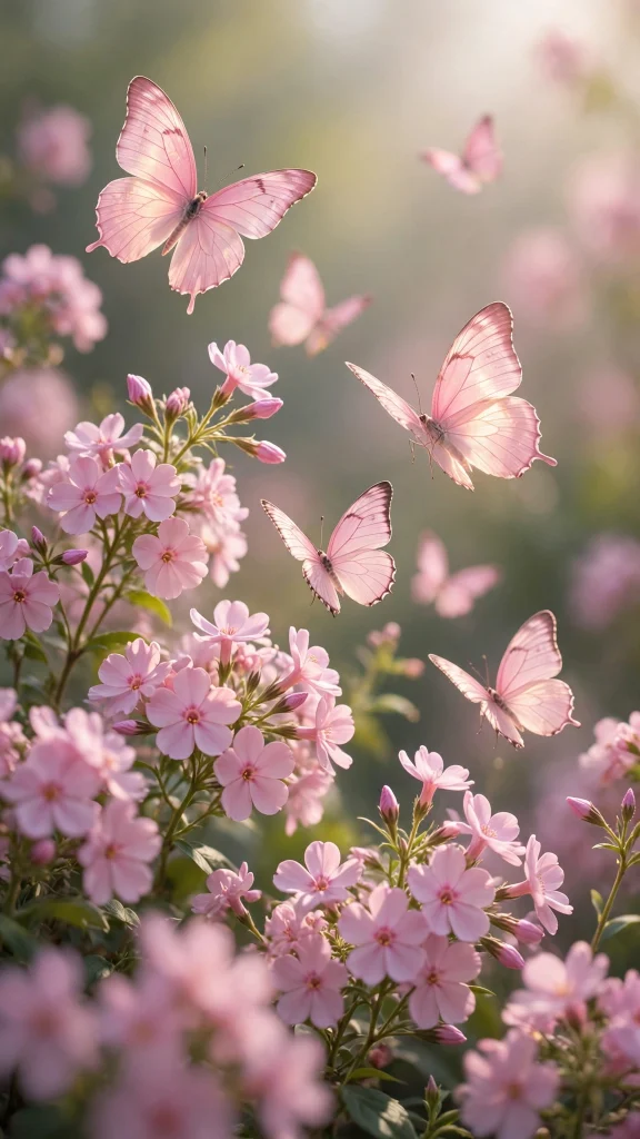 17 Cute Wallpaper Pink Estetik Ideas for Phone 10 Pink butterflies flying