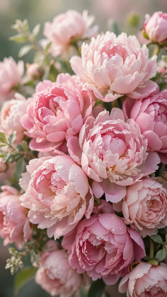 pink peonies love aesthetic wallpaper