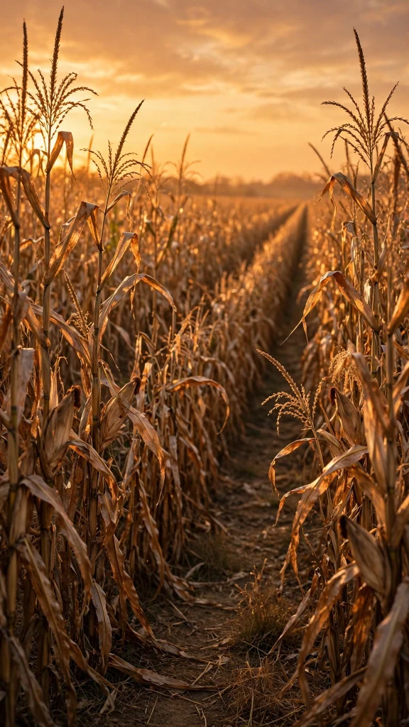 17 Cozy wallpaper iphone fall Ideas for Your iPhone 11 Golden cornfield rows glowing at sunset under a warm amber sky