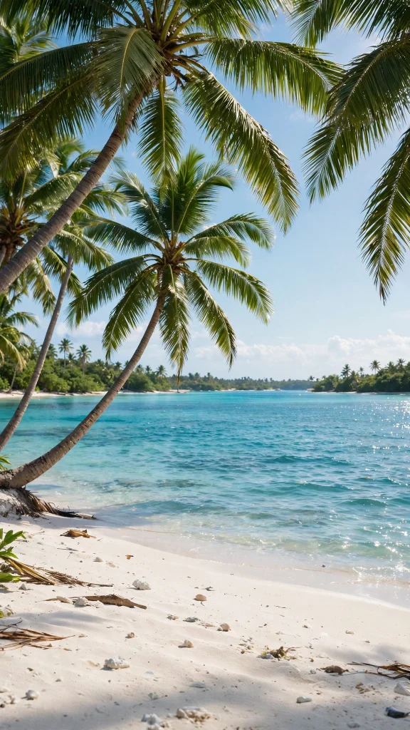 17 Beautiful wallpapers for tablets Free Download 10 Tropical beach with turquoise water and palm trees