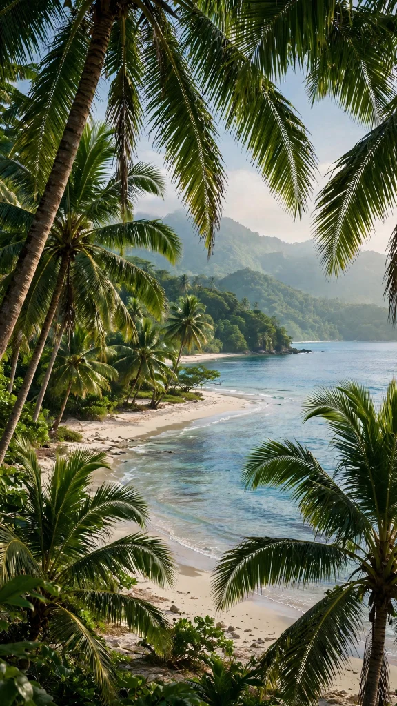 Nature Wallpaper: 17 Stunning Outdoor Designs 10 tropical beach with palm trees at sunset nature wallpaper