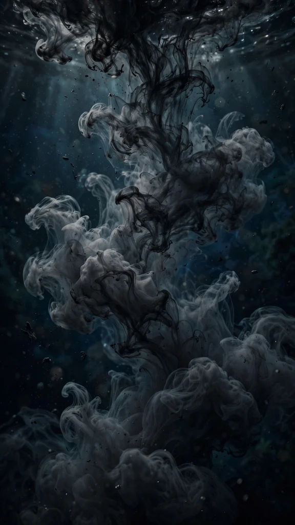 Black ink in water wallpaper background
