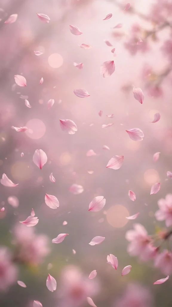 cherry blossom petals floating pretty wallpapers