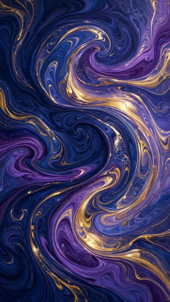 Wallpapers HD: 17 Stunning High Definition Picks 15 Abstract flowing paint swirls in blue and gold wallpapers hd