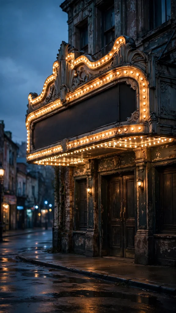 old cinema marquee wallpaper iphone tumblr glowing at dusk