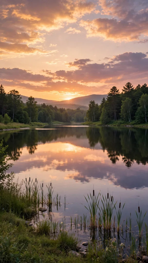 17 Stunning Wallpaper Backgrounds Summer Ideas 7 Sunset over calm summer lake