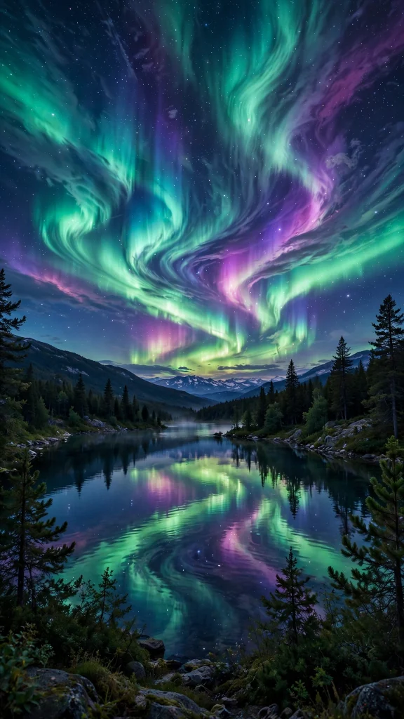 8K Wallpaper: 17 Ultra Detailed Designs 16 aurora borealis lake vivid 8k wallpaper