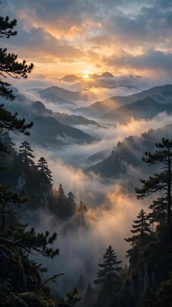 misty mountains sunrise epic wallpapers iphone fondos