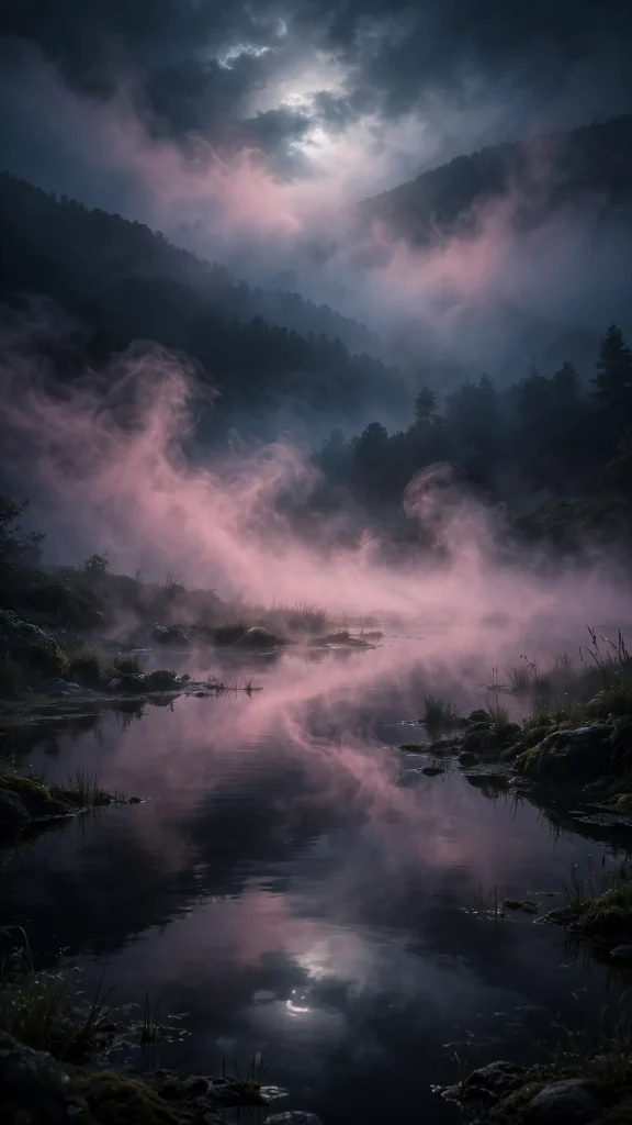 17 Stunning wallpaper pink dark for Your Phone 11 dark smoky pink mist drifting over still black water