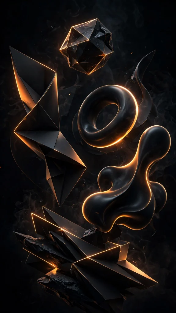 3d dark abstract rim light 3d wallpaper