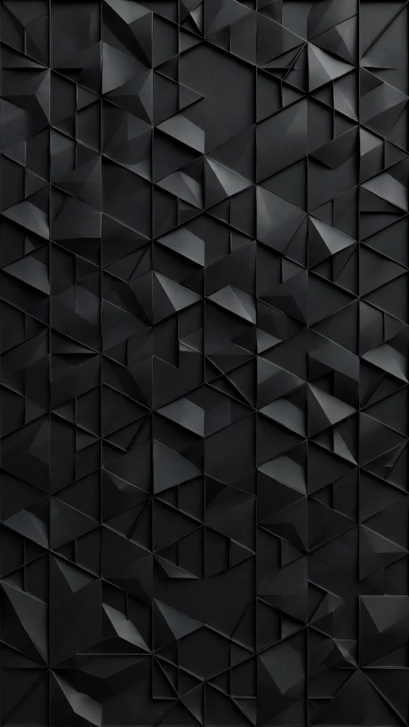 black geometric 3d pattern black wallpaper iphone
