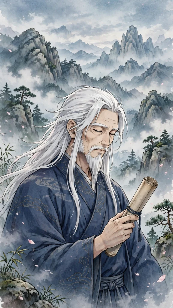 anime white haired sage scroll mountain naruto wallpaper