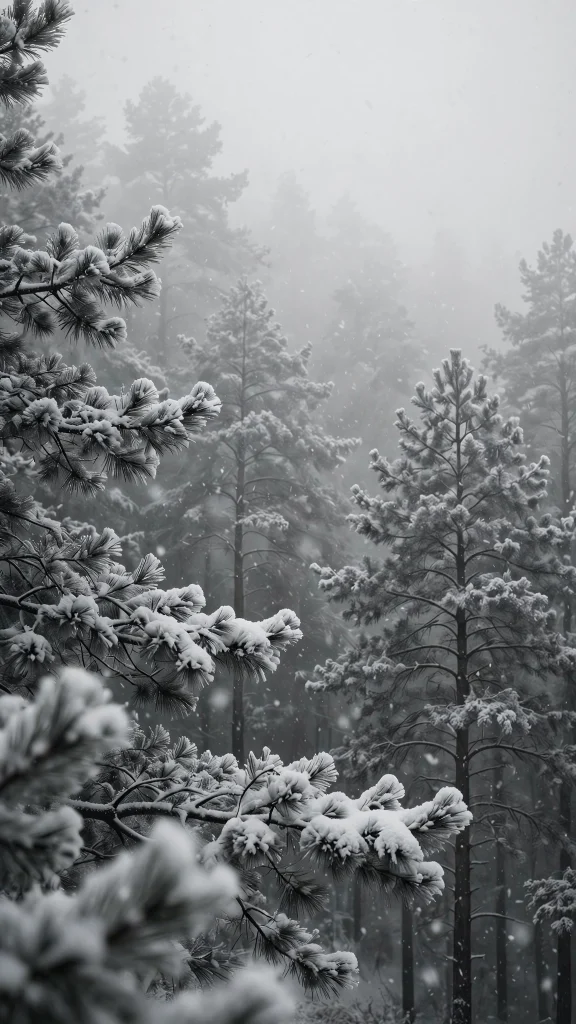 Wallpapers HD: 17 Stunning High Definition Picks 3 Snowy pine forest in soft fog wallpapers hd