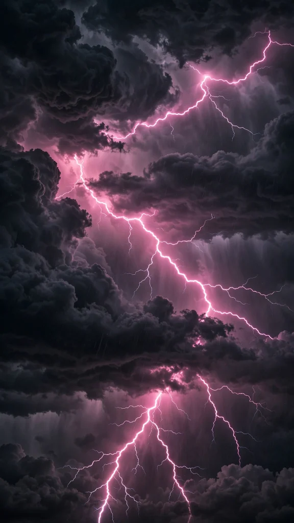 17 Stunning wallpaper pink and black Ideas for Your Phone 15 Pink lightning over black storm clouds wallpaper
