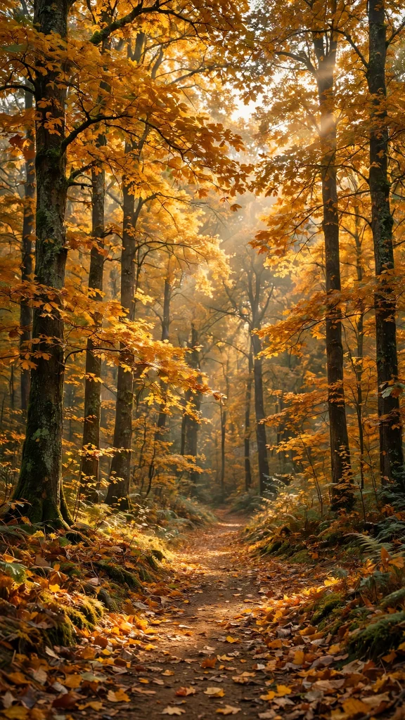 17 Wallpaper Backgrounds Laptop 1080p HD for Your Screen 4 Autumn forest with golden leaves