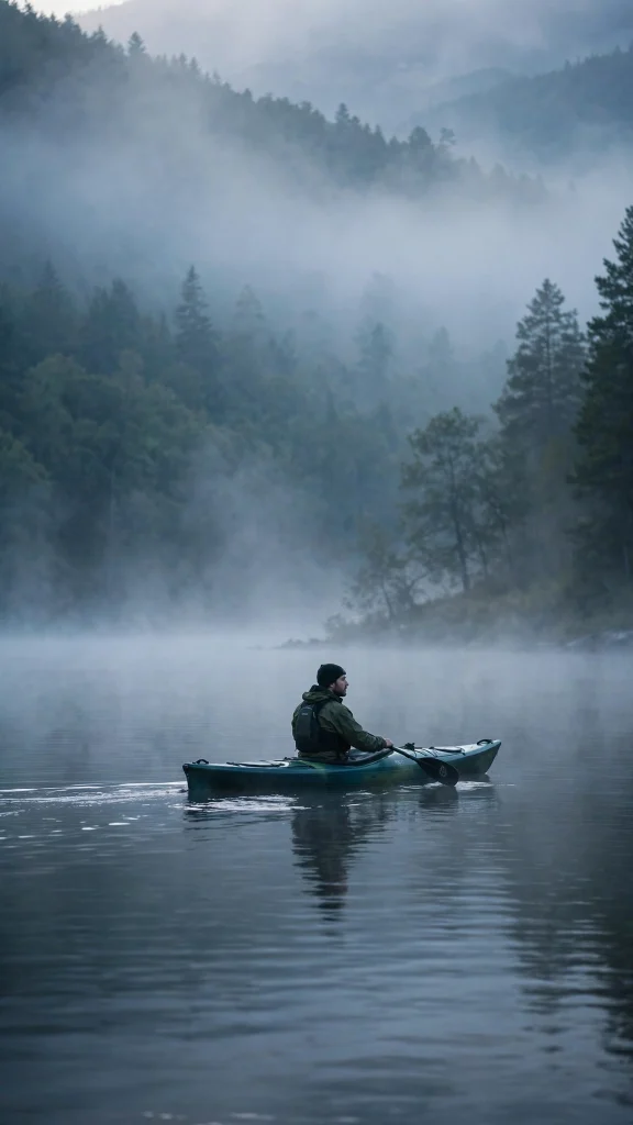 Motivational Wallpaper: 17 Inspiring Designs 10 kayaker on calm lake dawn motivational wallpaper