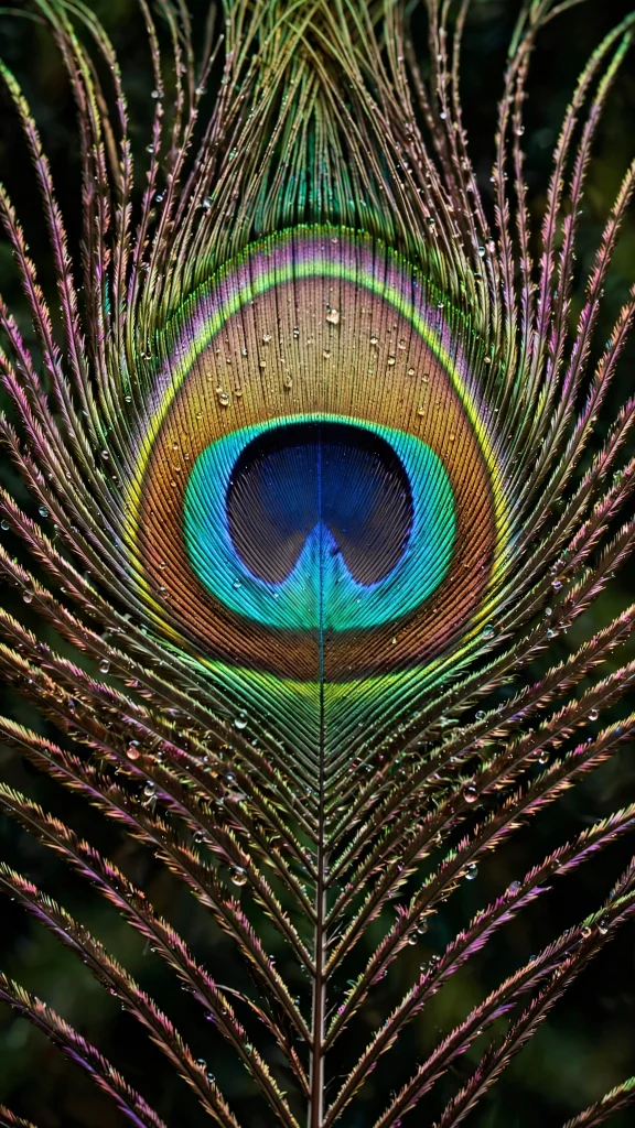 8K Wallpaper: 17 Ultra Detailed Designs 4 peacock feather macro iridescent 8k wallpaper