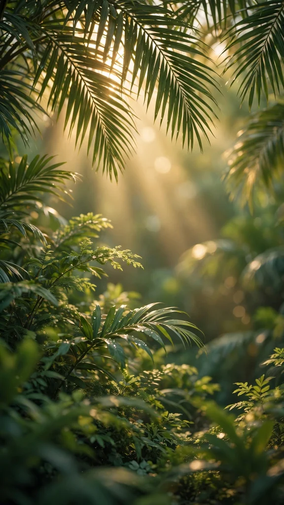 17 Best wallpaper aesthetic laptop hd 1080p Wallpapers 3 Tropical palm leaves with golden sunlight filtering through