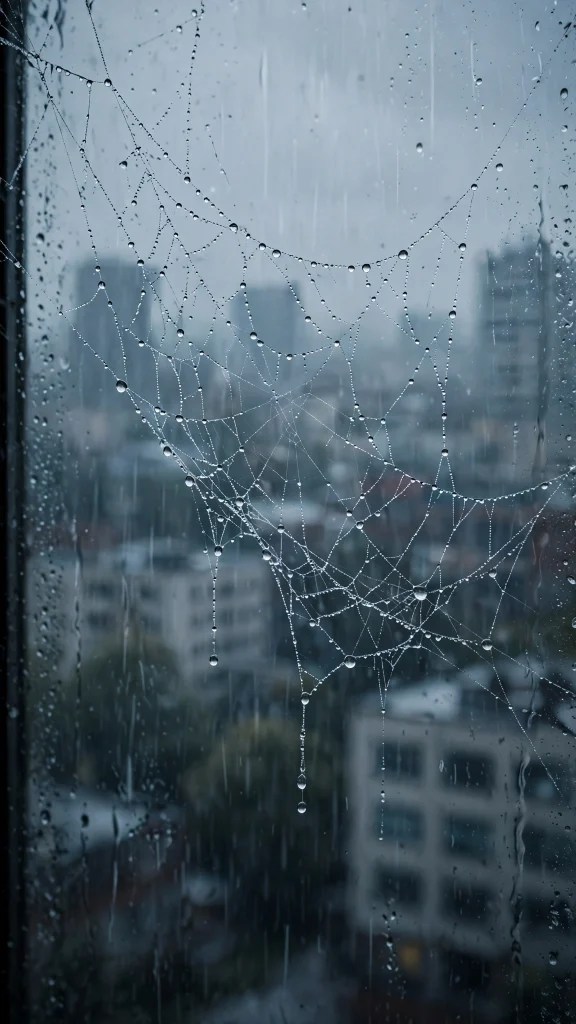 17 Wallpaper Aesthetic Spiderman Designs You'll Love 15 rainy window spider web wallpaper aesthetic spiderman mood