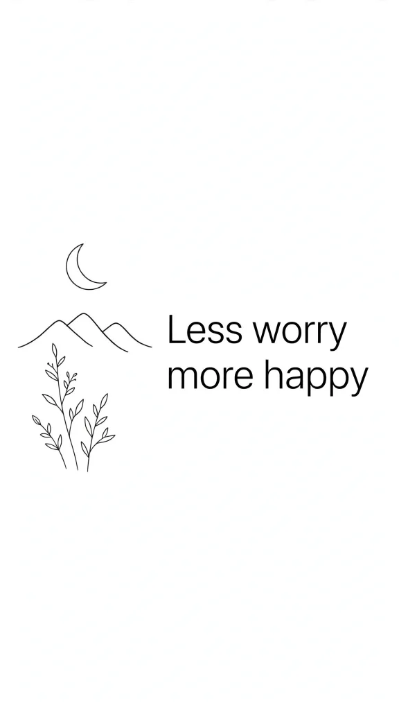 minimal line art quote wallpaper backgrounds quotes less worry more happy