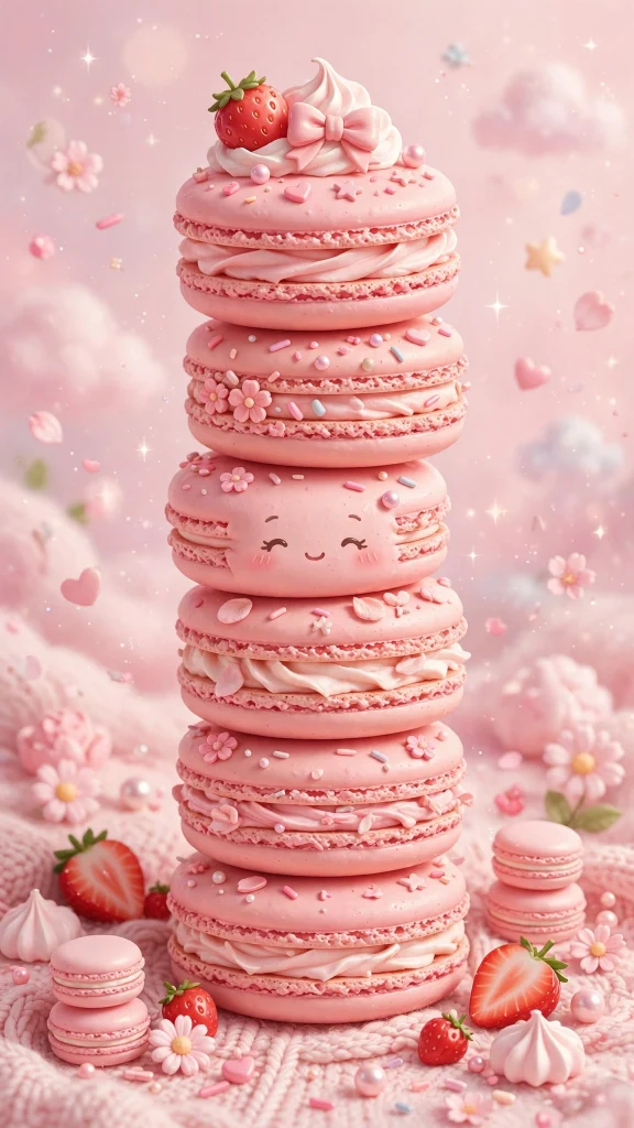 17 Wallpaper Pink Cute Ideas for Your Phone 9 Pink macarons stack pastel wallpaper pink cute