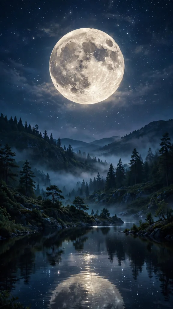 17 Wallpaper Aesthetic iPhone Homescreen Ideas 9 full moon night sky wallpaper