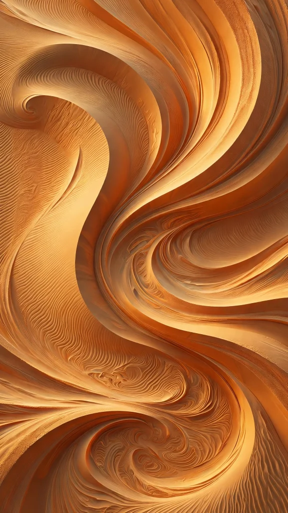 Abstract desert sand dune curves in warm tones