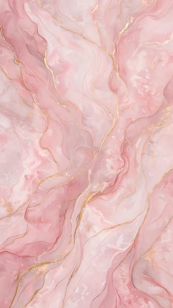 Pink marble texture with thin gold veins