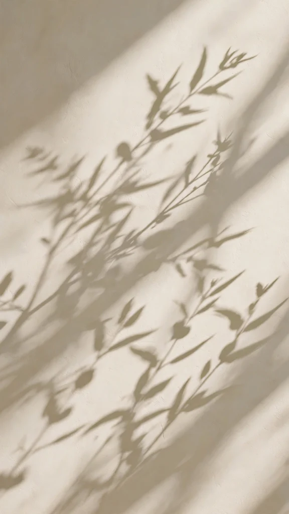 17 Wallpaper Aesthetic Home Screen Ideas for 2026 16 Soft eucalyptus leaf shadows wallpaper aesthetic home screen cream