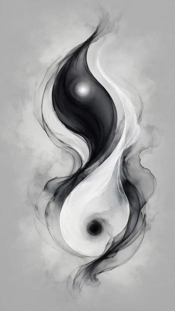 17 Wallpaper Aesthetic Black and White Ideas You'll Love 12 Yin yang inspired abstract wallpaper aesthetic black and white