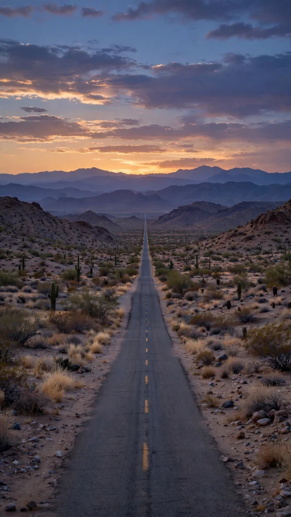 17 Stunning Wallpaper Backgrounds Summer Ideas 12 Long summer road through the desert at dusk