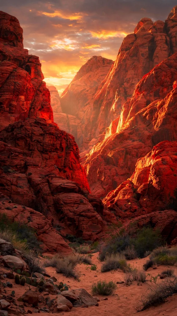 17 Best Wallpaper Backgrounds 4K for Your Screen 13 Red rock canyon glowing at sunset