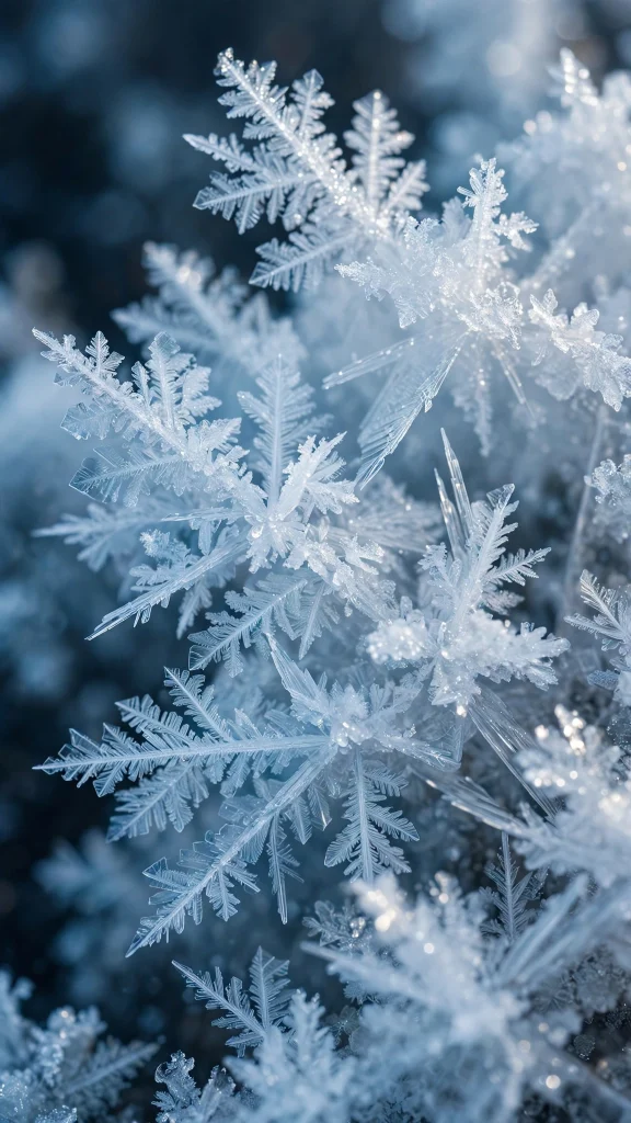 17 Wallpaper iPhone Winter Ideas for Cold Season 11 Ice crystals macro close-up
