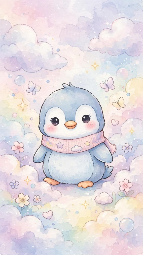 Kawaii Wallpaper: 17 Cute Designs for Your Phone 13 smiling ice cream cone pastel colors kawaii wallpaper