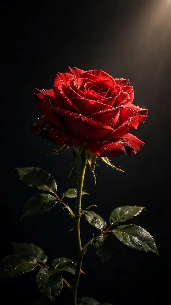 Flower Wallpaper: 17 Beautiful Floral Designs 3 single red rose dark flower wallpaper