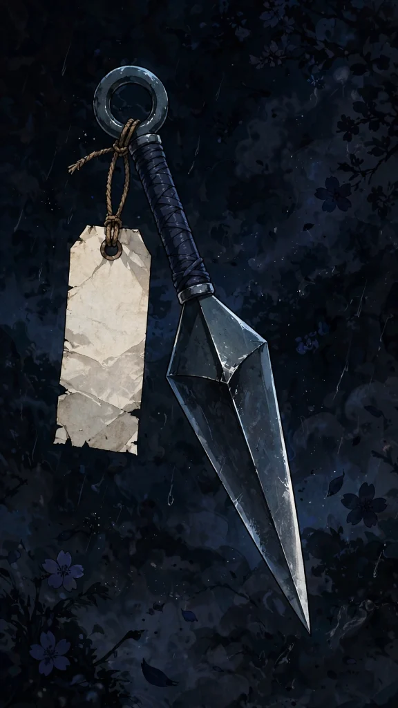 anime kunai knife paper tag dark naruto wallpaper
