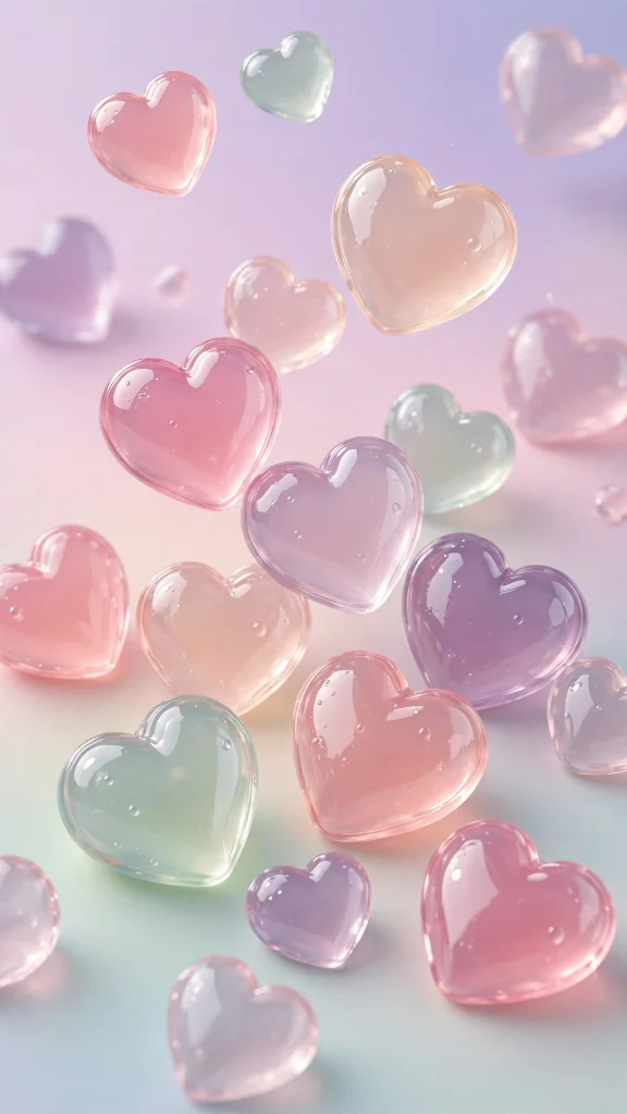 17 wallpaper iphone y2k Aesthetic Wallpapers 14 Glossy jelly hearts wallpaper iphone y2k pastel gradient