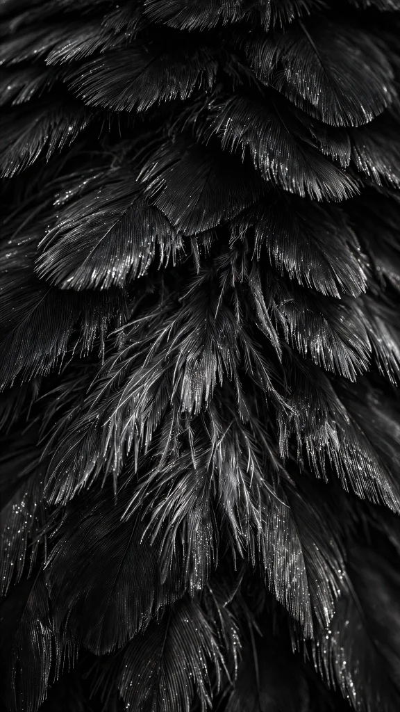 17 Wallpaper Aesthetic Black and White Ideas You'll Love 16 Black feathers macro texture wallpaper aesthetic black and white