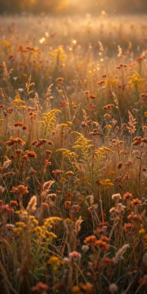 17 Cozy Wallpaper Backgrounds Fall for Autumn 8 Fall wildflowers in warm light