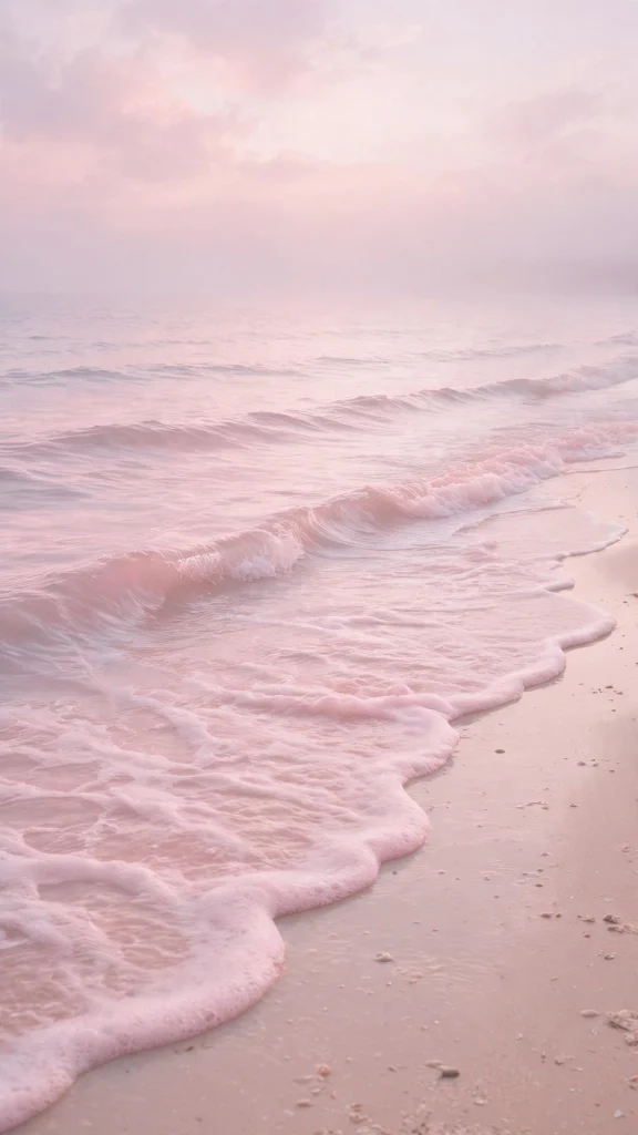 17 Cute Wallpaper Pink Estetik Ideas for Phone 14 Pink ocean waves pastel