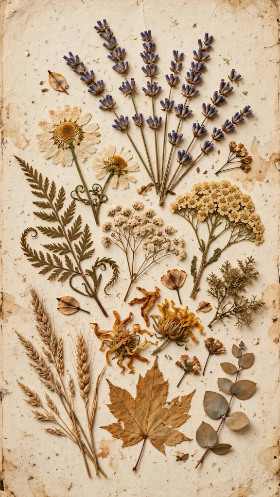 17 Beautiful Wallpaper Backgrounds Flowers for Your Phone 16 vintage pressed flowers collage flower wallpaper background