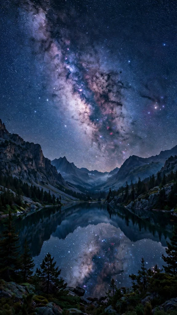 Motivational Wallpaper: 17 Inspiring Designs 11 starry night mountain lake motivational wallpaper