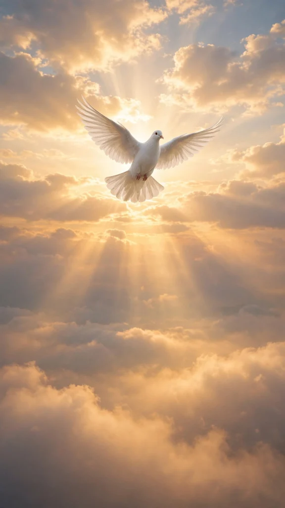17 Wallpaper iPhone Jesus Designs to Love 15 White dove soaring through a radiant sunrise iphone wallpaper