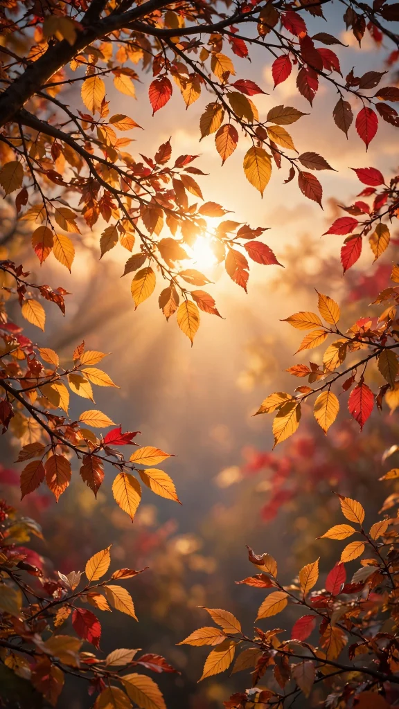 17 Cozy wallpaper iphone fall Ideas for Your iPhone 8 Backlit autumn branches framing a bright harvest sun