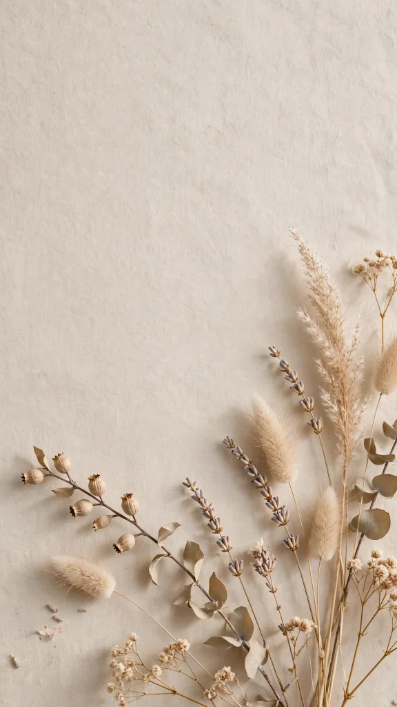 minimal beige dried flowers wallpapers iphone fondos