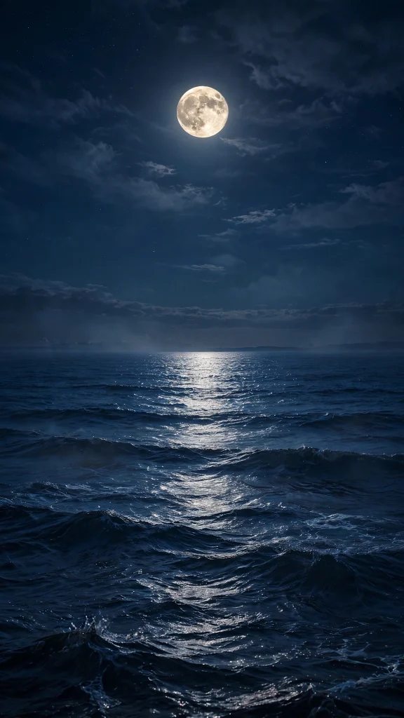17 Wallpaper Aesthetic Dark Blue Looks for Your Phone 3 moonlit ocean waves under a full moon wallpaper aesthetic dark blue