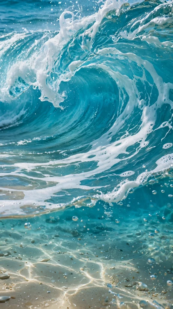 17 Wallpaper Aesthetic iPhone Homescreen Ideas 13 turquoise ocean waves wallpaper