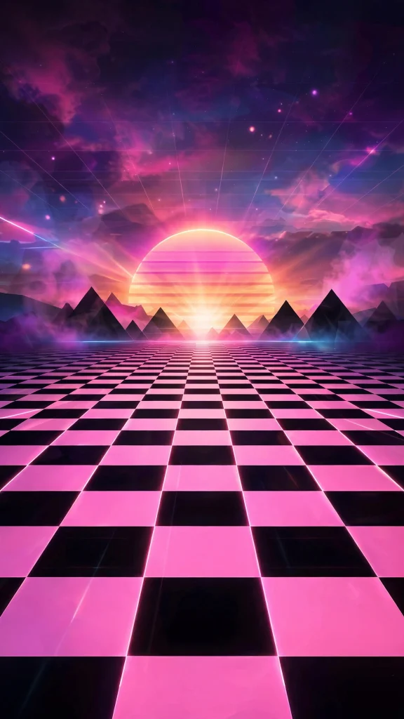 17 Stunning wallpaper pink and black Ideas for Your Phone 5 Pink and black checkerboard vaporwave wallpaper