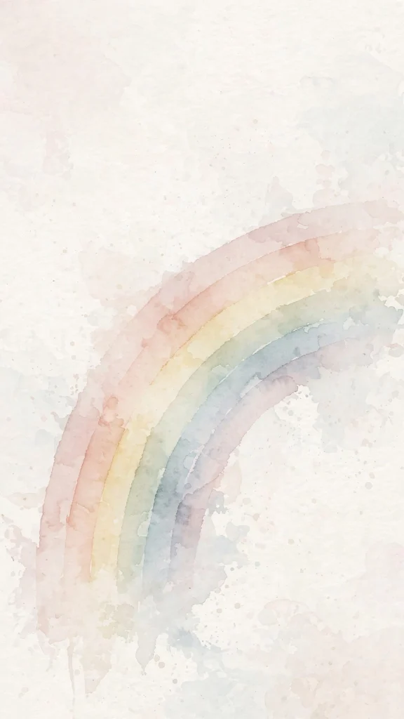 wallpaper aesthetic lock screen with faint pastel rainbow wash